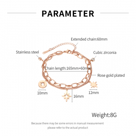 Bratara inox dubla cu stelute [4]