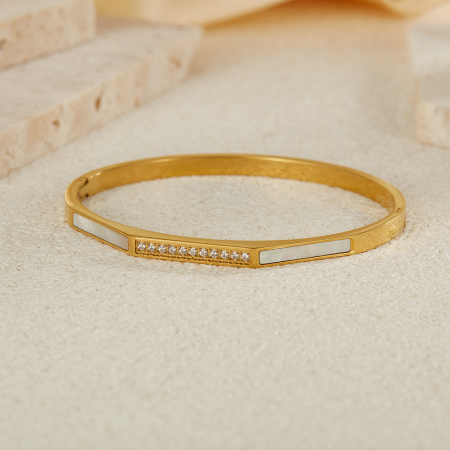 Bratara inox Elegance cu abalone si zirconii [7]