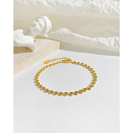 Bratara inox Frunza de Maslin placata cu Aur 18 k – Stralucire si Eleganta Naturala [4]