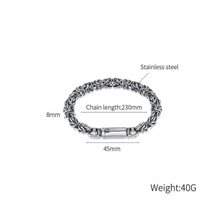 Bratara inox impletitura bizantina 8 mm [3]