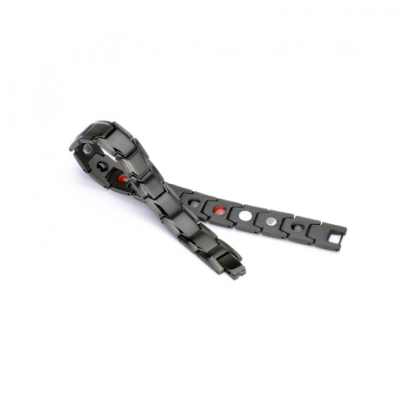 Bratara inox in 2 tonuri cu magneti, turmalina, germaniu si anioni [2]