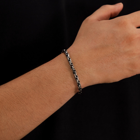 Bratara inox Lant Bizantin Slim – Stil Clasic si Versatil [8]