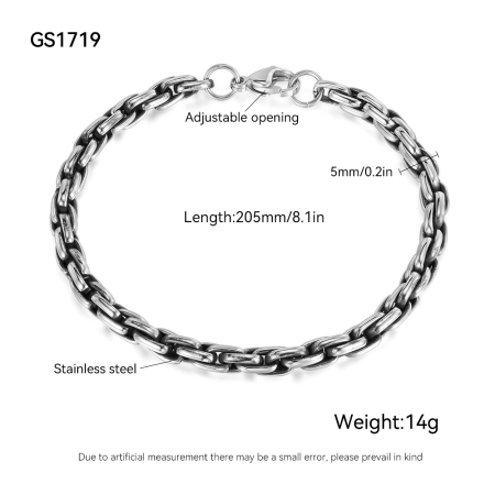 Bratara inox Lant Bizantin Slim – Stil Clasic si Versatil [10]