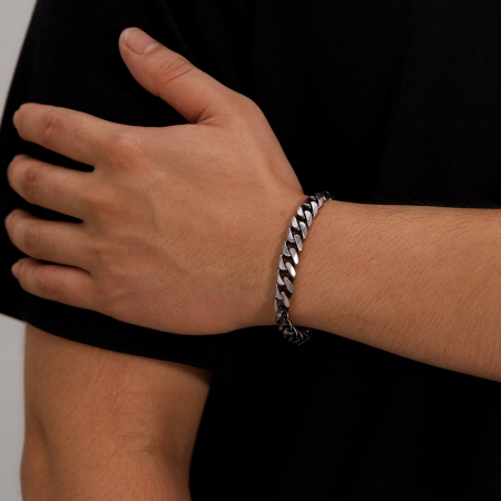 Bratara inox Lant Cubanez impletit – Stil Clasic si Masculin [3]