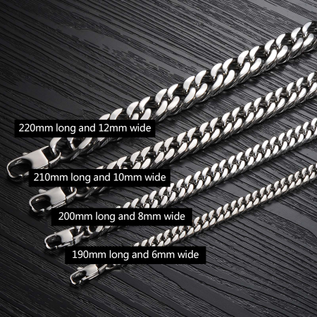 Bratara inox lant cubanez – Putere si rafinament masculin [5]