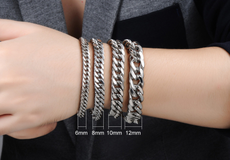 Bratara inox lant cubanez – Putere si rafinament masculin [2]