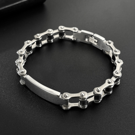 Bratara inox Lant Moto cu Placuta – Forta si Masculinitate [5]