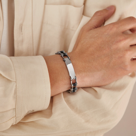 Bratara inox Lant Moto cu Placuta – Forta si Masculinitate [7]