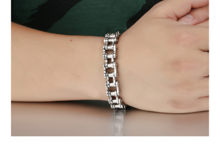 Bratara inox lant moto – Forta si stil mecanic [11]