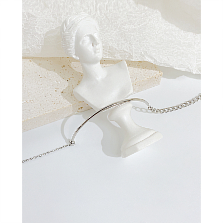 Bratara inox Minimalist cu Cristal – Eleganta Simplitatii [5]