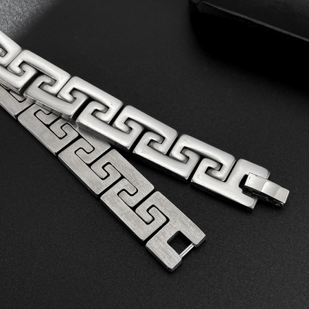 Bratara inox Model Grecesc – Simbol al Puterii si Echilibrului [12]