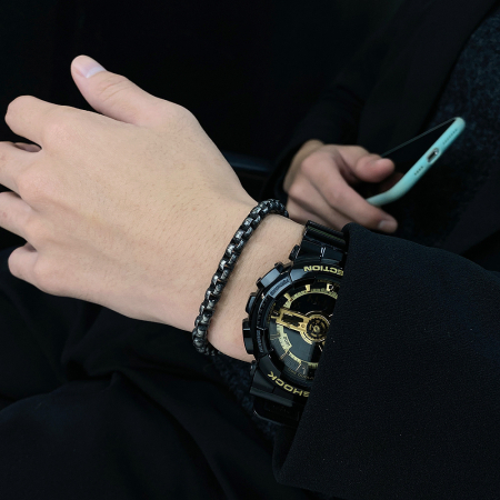 Bratara inox neagra – Eleganta urbana si rafinament masculin [7]