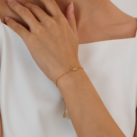 Bratara inox reglabila cu coroana si zirconii [1]