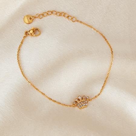 Bratara inox reglabila cu coroana si zirconii [4]