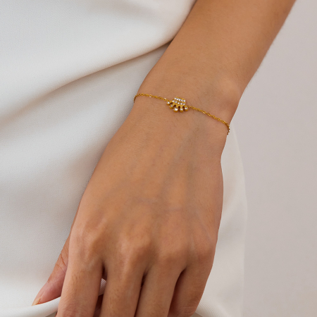 Bratara inox reglabila cu coroana si zirconii [3]