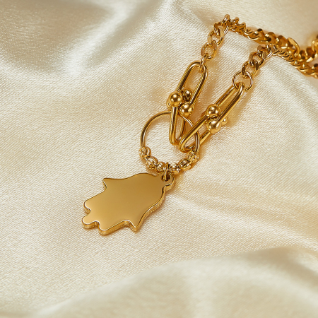 Bratara inox reglabila cu Mana Fecioarei Maria si Zirconii [3]