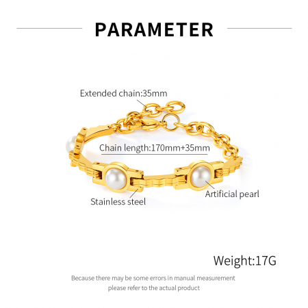 Bratara inox reglabila cu perle [9]