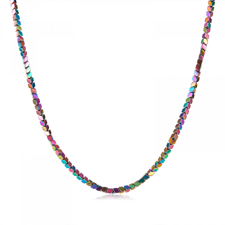 Bratara inox reglabila Curcubeu cu Hematite [10]