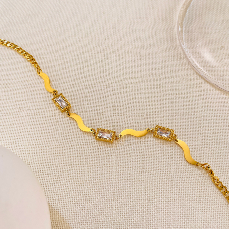 Bratara inox reglabila Elegance cu zirconii [3]