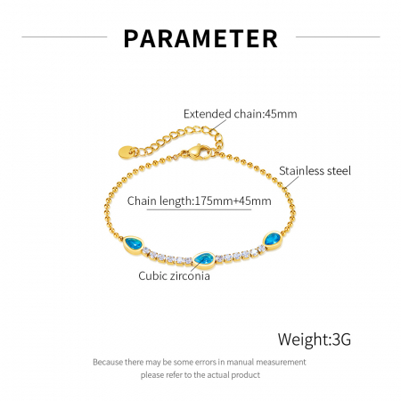 Bratara tennis inox reglabila cu Zirconii [6]