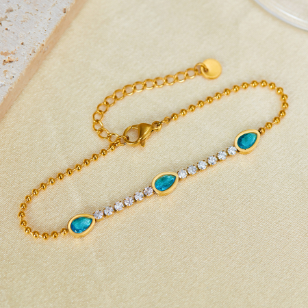 Bratara tennis inox reglabila cu Zirconii [8]