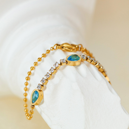 Bratara tennis inox reglabila cu Zirconii [7]