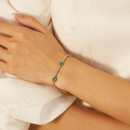 Bratara tennis inox reglabila cu Zirconii [3]