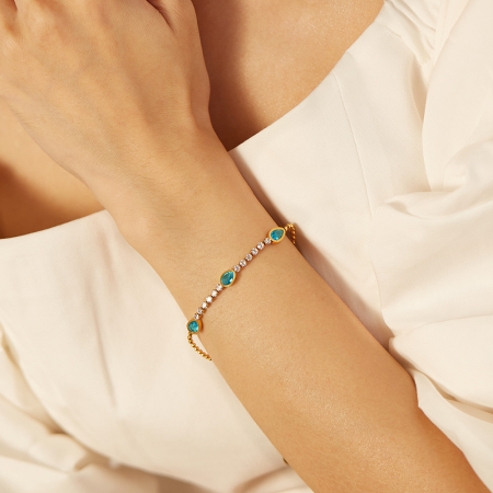 Bratara tennis inox reglabila cu Zirconii [9]