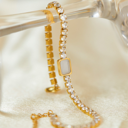 Bratara tennis inox reglabila Elegance cu Zirconii [2]