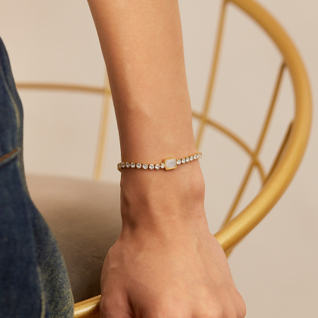 Bratara tennis inox reglabila Elegance cu Zirconii [3]