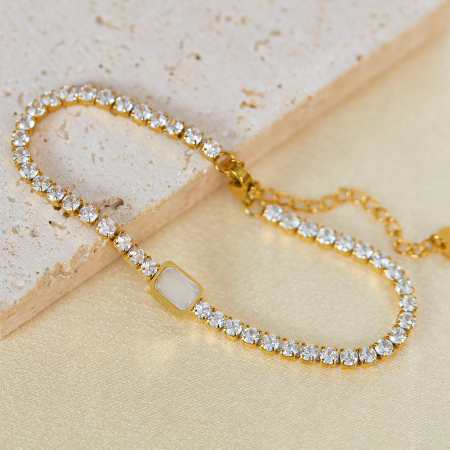 Bratara tennis inox reglabila Elegance cu Zirconii [13]