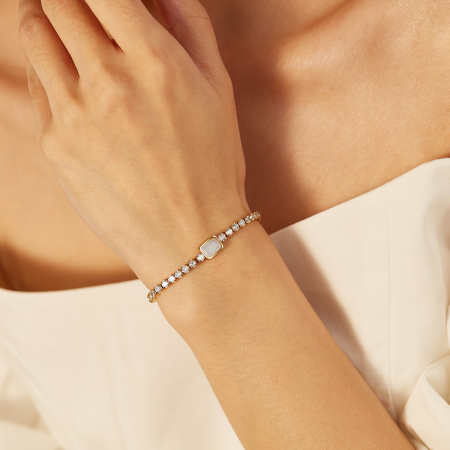 Bratara tennis inox reglabila Elegance cu Zirconii [6]