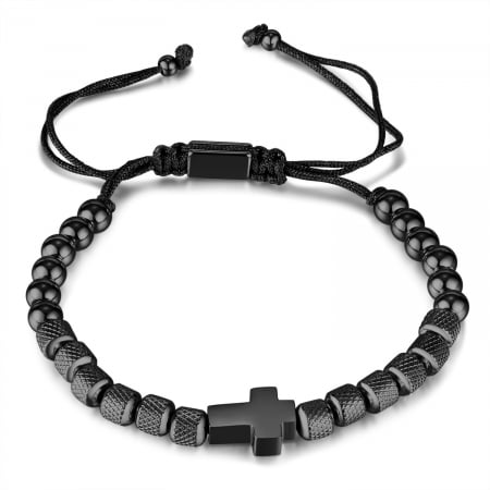 Bratara inox reglabila Unisex cu Cruce