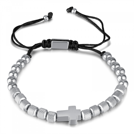Bratara inox reglabila Unisex cu Cruce