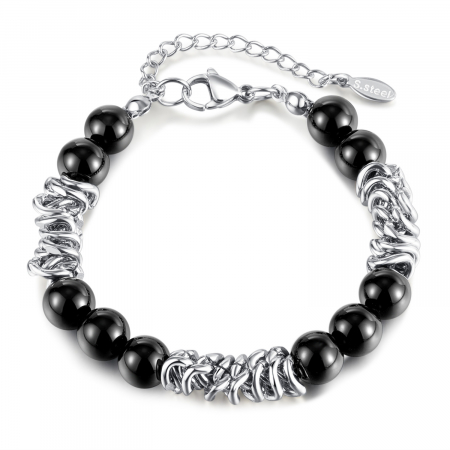 Bratara inox reglabila Unisex cu Onix