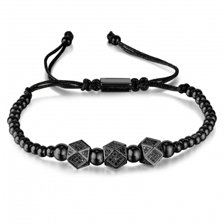 Bratara inox reglabila Unisex cu Romburi