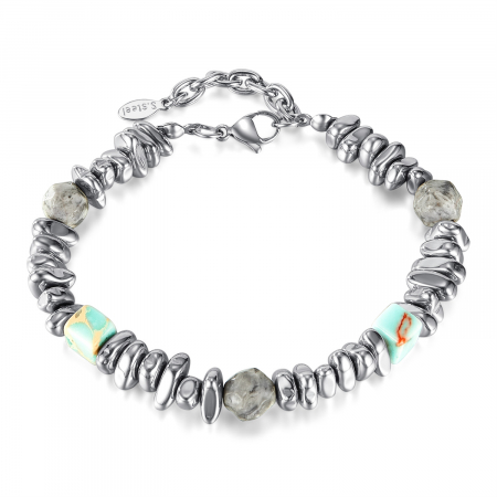 Bratara inox reglabila Unisex cu Tarzanstone  si Hematite