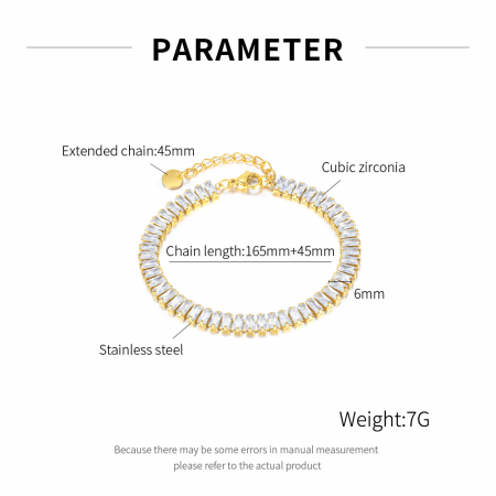 Bratara inox tennis cu zirconii [3]