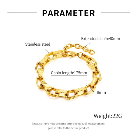 Bratara inox Unisex cu zale geometrice – Stil modern si eleganta metalica [5]