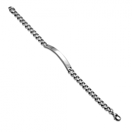 Bratara inox cu placuta 20 cm si lant BSL3370 [1]