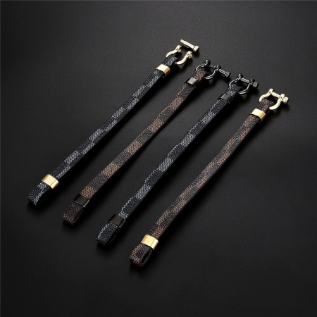 Bratara piele naturala imprimata cu inchizatoare din inox cu surub [3]