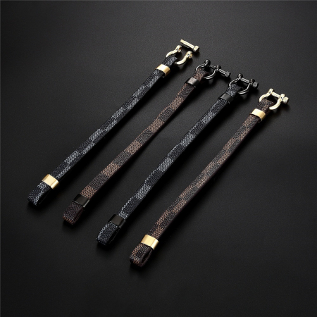 Bratara piele naturala imprimata cu inchizatoare din inox cu surub [3]