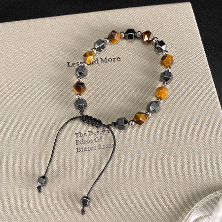 Bratara reglabila cu Ochi de Tigru si Hematit – Energie, Protectie si Echilibru [13]