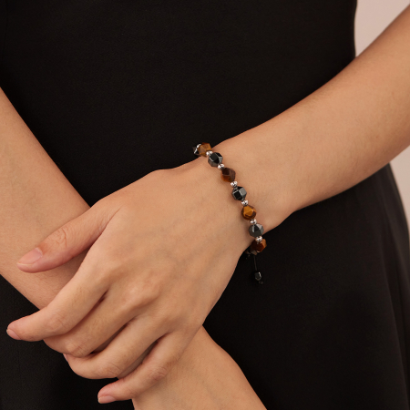 Bratara reglabila cu Ochi de Tigru si Hematit – Energie, Protectie si Echilibru [4]