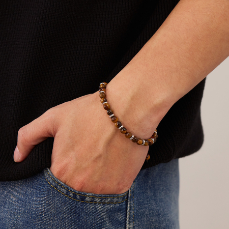 Bratara reglabila cu Ochi de Tigru si inele argintii – Energie si Echilibru [8]