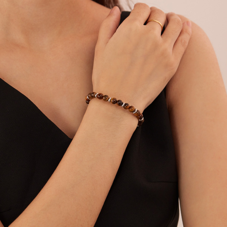 Bratara reglabila cu Ochi de Tigru si inele argintii – Energie si Echilibru [1]