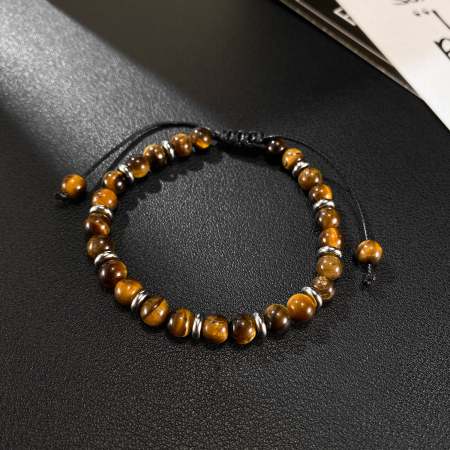 Bratara reglabila cu Ochi de Tigru si inele argintii – Energie si Echilibru [10]