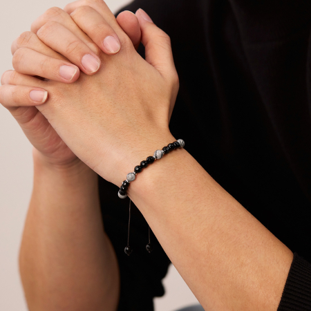 Bratara reglabila cu Onix si Howlit – Echilibru si Protectie Energetica [1]