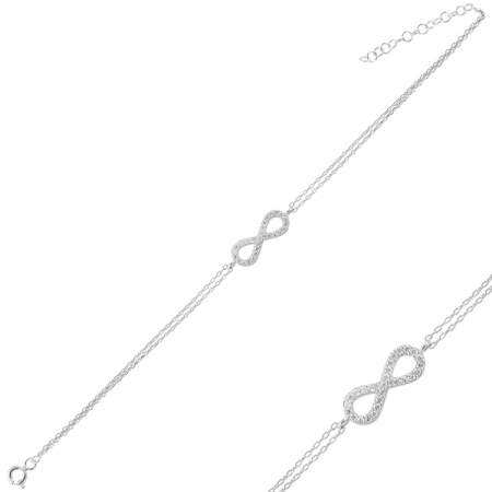 Bratara reglabila din argint 925 cu infinit si zirconii [1]