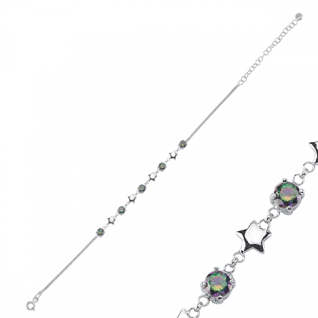 Bratara reglabila din argint 925 cu zirconii topaz mistic [1]
